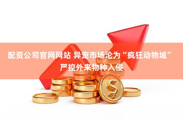 配资公司官网网站 异宠市场沦为“疯狂动物城” 严控外来物种入侵